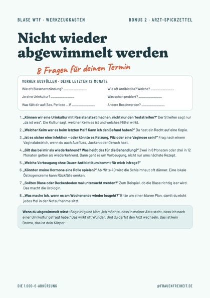 Bonus 2 Arzt-Spickzettel